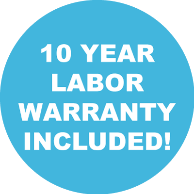 10 Year labor warranty included